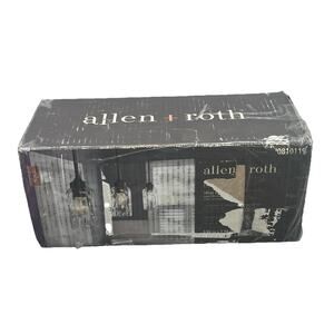 Allen + Roth 1-Light Mini Pendant Aged Bronze, Clear Textured Glass. {99}.